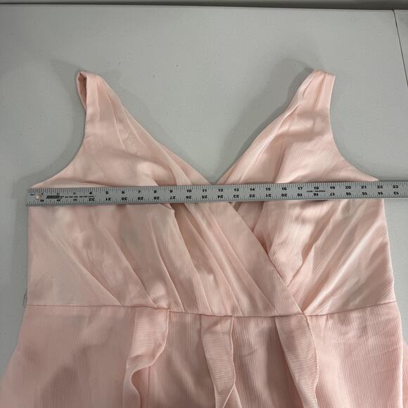 White by Vera Wang Dress Womens 20 Petal Pink Ruffle Gown Chiffon Whimsy Fairy - Picture 14 of 16